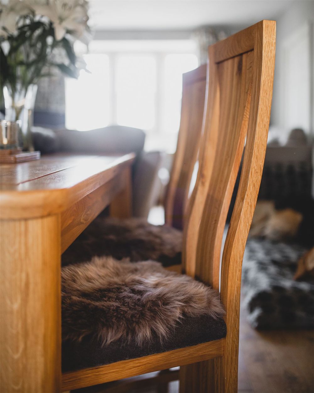 Icelandic Sheepskin Seat / Chair Pad - Natural Shape 42 x 35cm