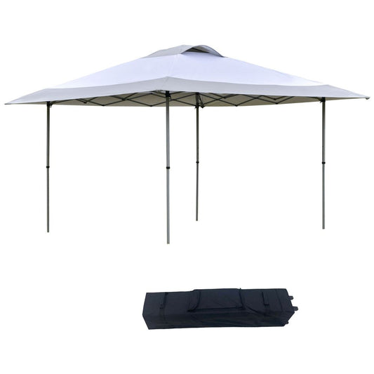 4 X 4M Pop Up Tent Gazebo Outdoor With Adjustable Legs And Roller Bag - White