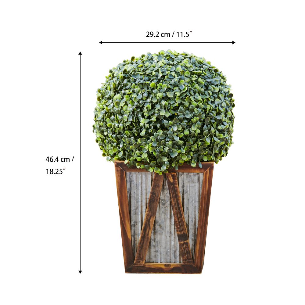 Indoor Outdoor Garden Solar Light, Pre Lit Artificial Topiary Plant
