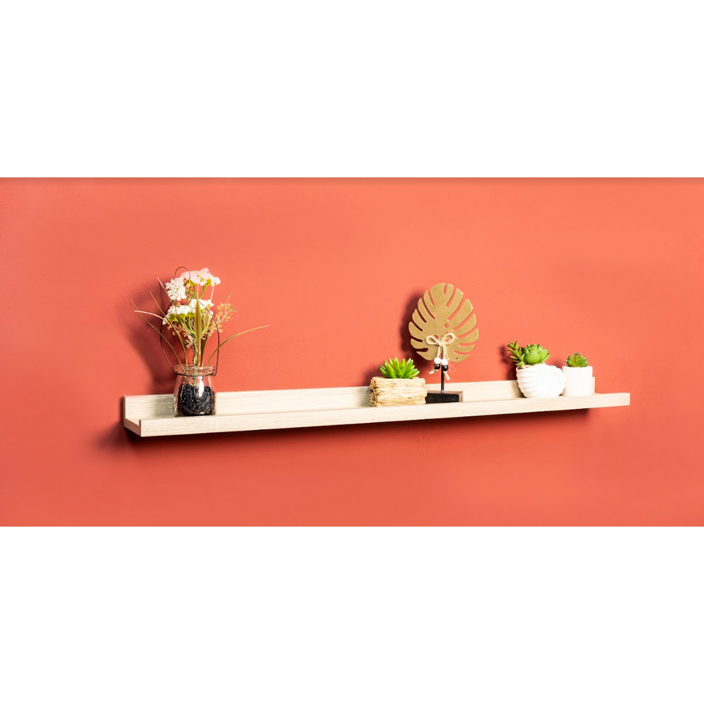 Set of 2 - Single Photo OAK Floating Wall Shelf 80cm - CHELF