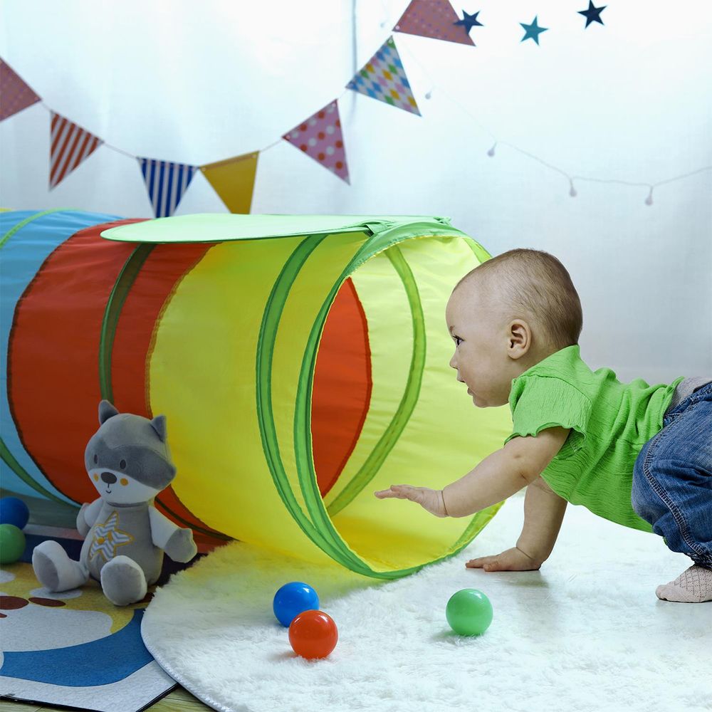 Kids Play Tunnel Multi-coloured Pop Up Play Tent