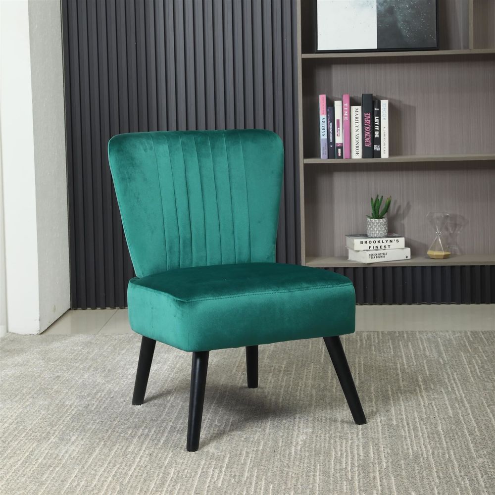 Crushed Velvet Shell Accent Chair