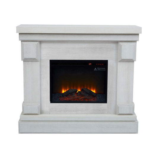 48″ Electric Fireplace with Touch Screen & Remote, Wood Grain