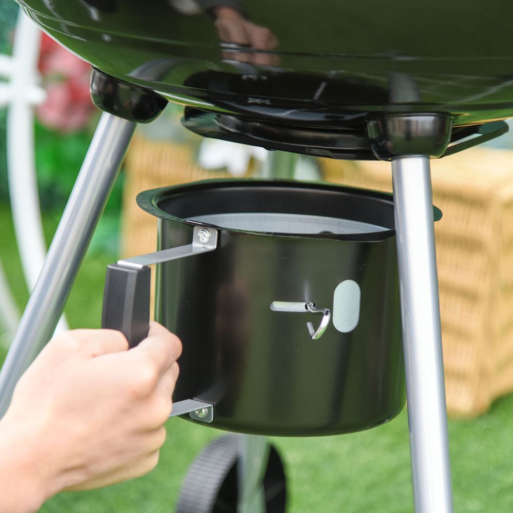 Portable Kettle Charcoal BBQ Grill for Picnic, Camping